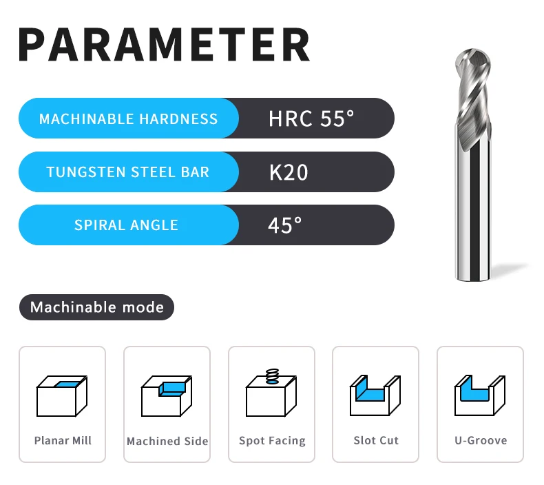 Handerk Noses For Wood Carbide Ball Nose Metric Sizes End Mill Buy