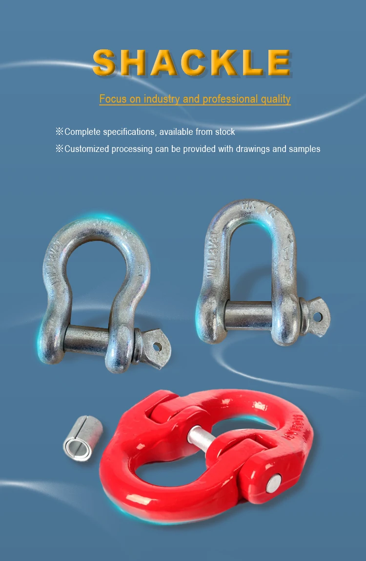 High-strength Rigging Steel Shackle Us Standard Bow Type Bolt Shackle ...