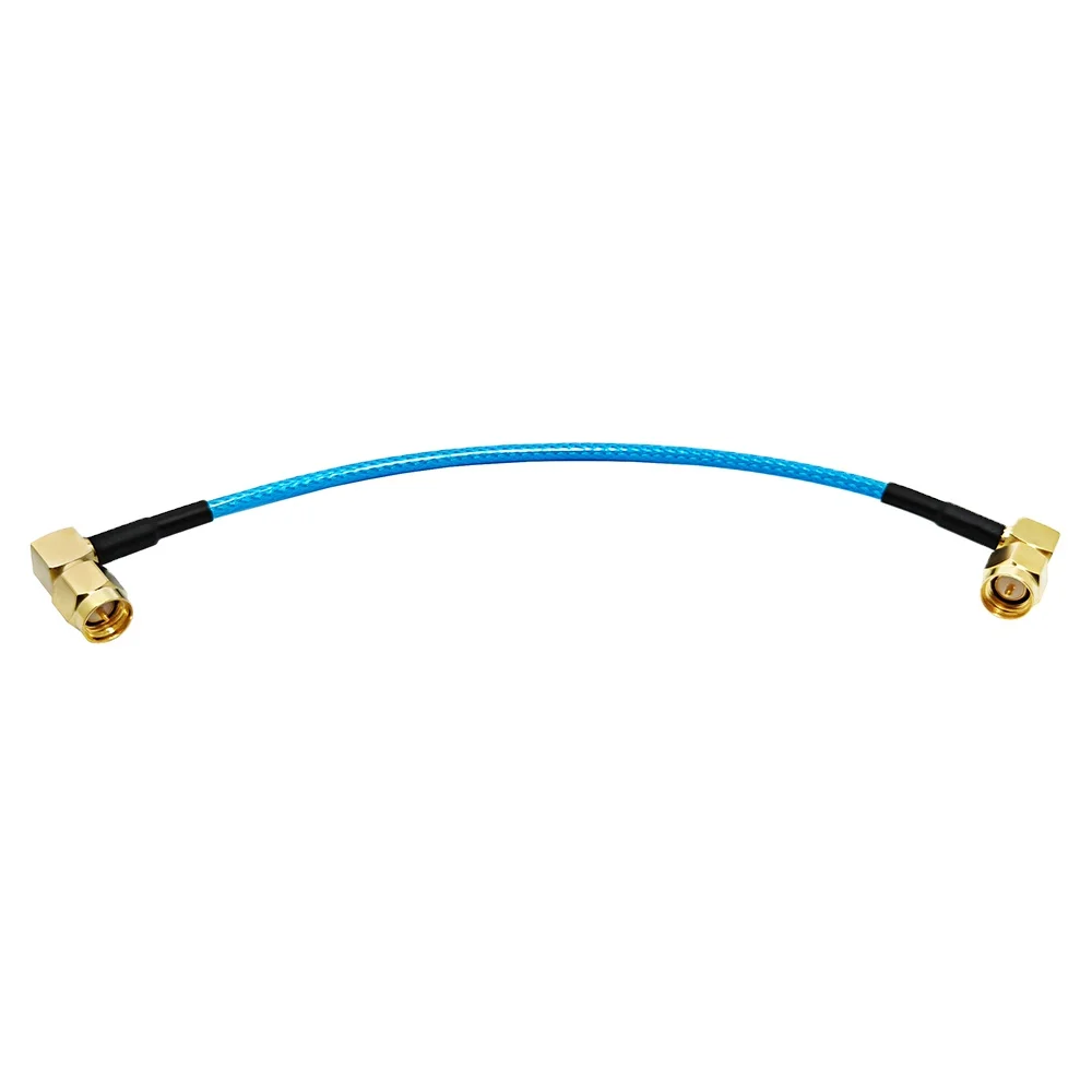 Cable Assembly SMA Male Right Angle to SMA Male Right Angle for Blue RG316 Cable 15cm Length