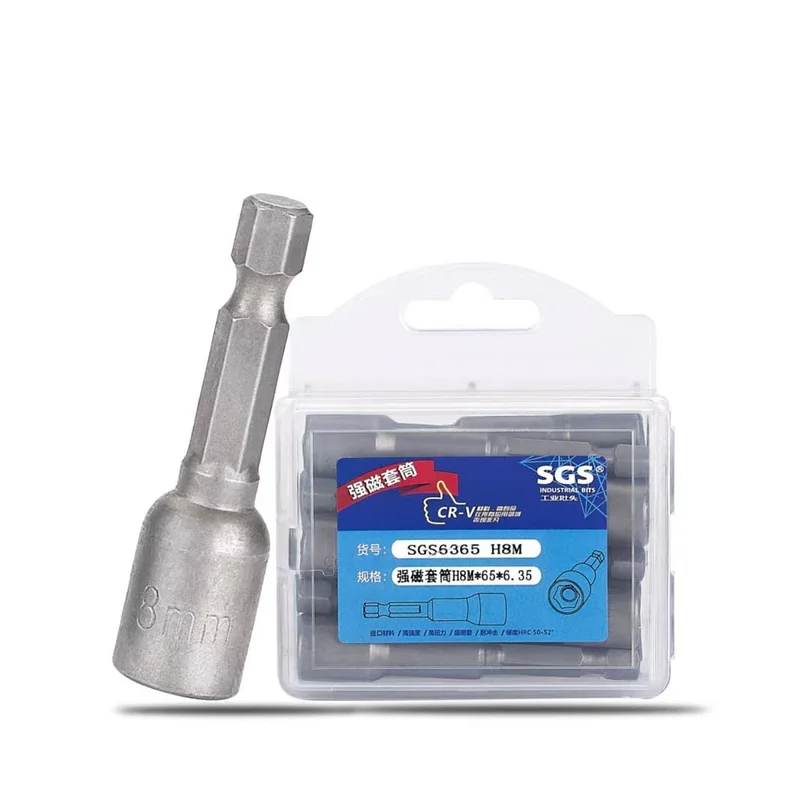 MOYOTEC Factory Direct 1/4'' Hexagon Driver 42mm 48mm 65mm Wind Nut Setter With Strong Magnetic