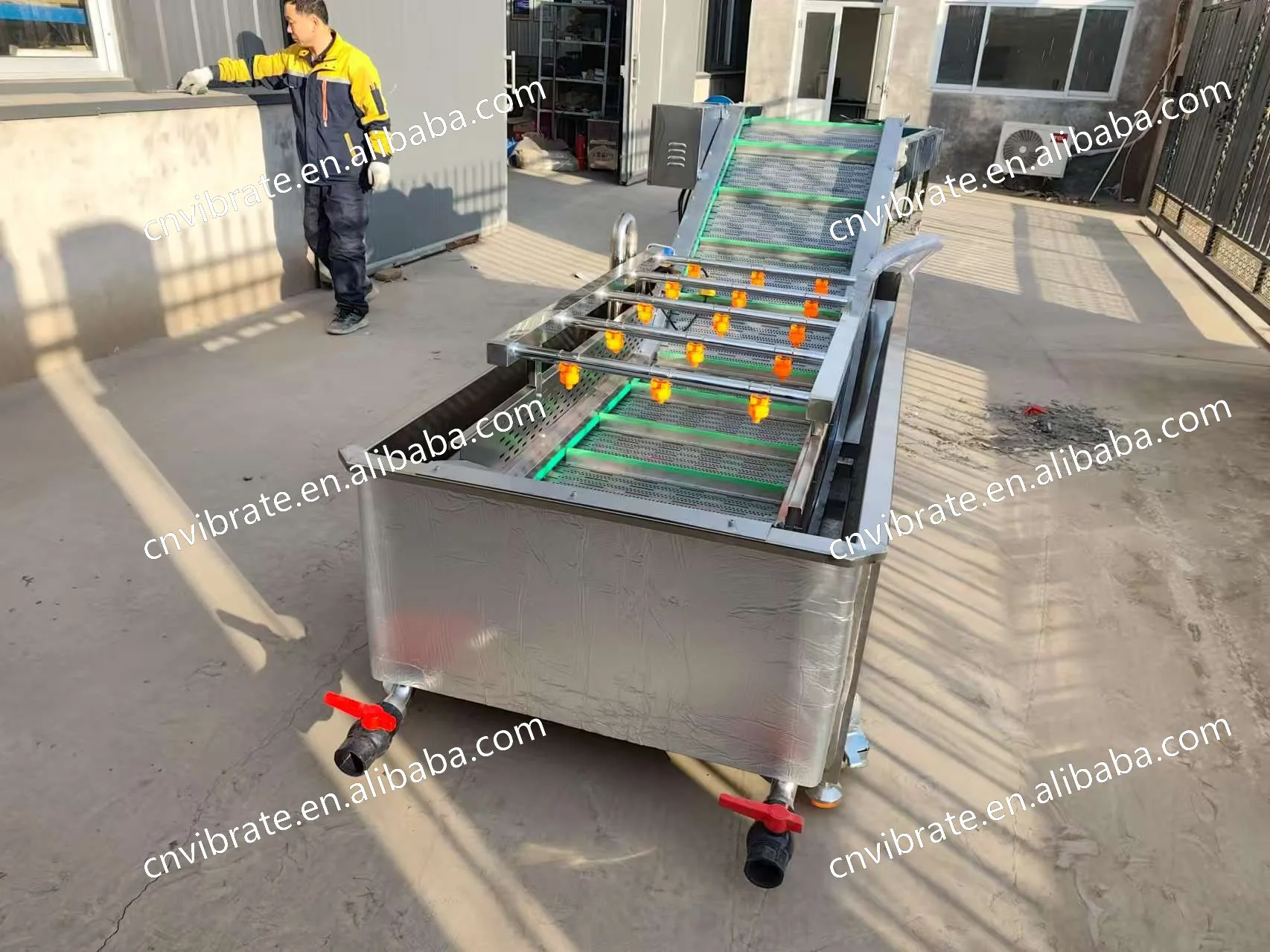 VBJX Industrial Scale Automatic Tomato mango Avocado Kiwi Passion Fruit Vegetable Cleaning Cleaner Wash Washing Machine
