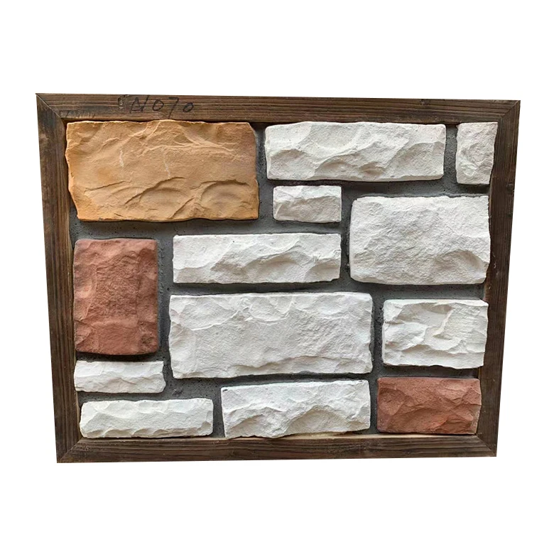 Heat Resistant Lightweight Manufactured Limestone Design Faux Cement Mold Artificial Stone Wall Panel