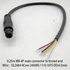 0.25meter 24AWG M8-4P male cable