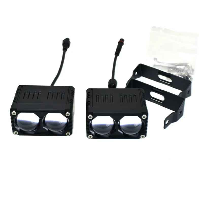 SENLO 90W Motorcycle Driving Light Led Dual Colo for Headlight Auxiliary Spotlight Lamp ATV Scooter Moto Fog Light Accessories