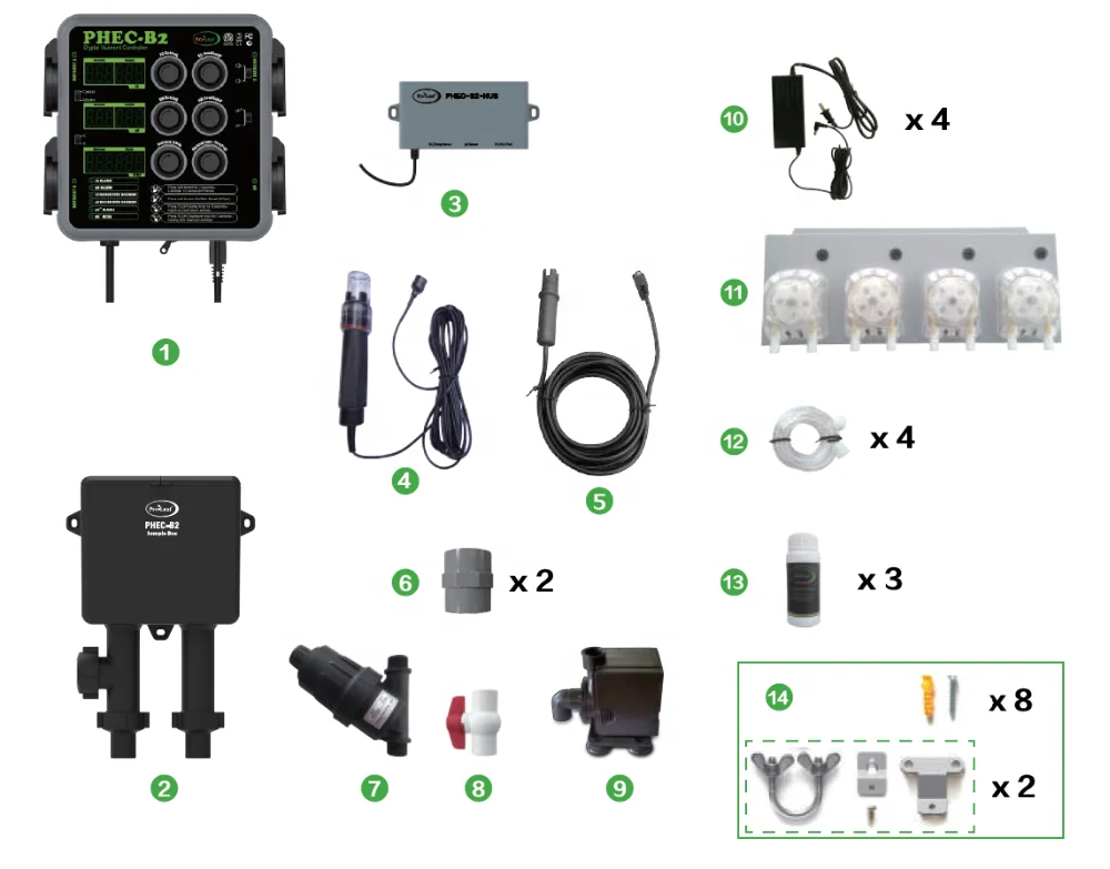 PH EC Digital Nutrient Controller Indoor Hydroponic  Growing Systems