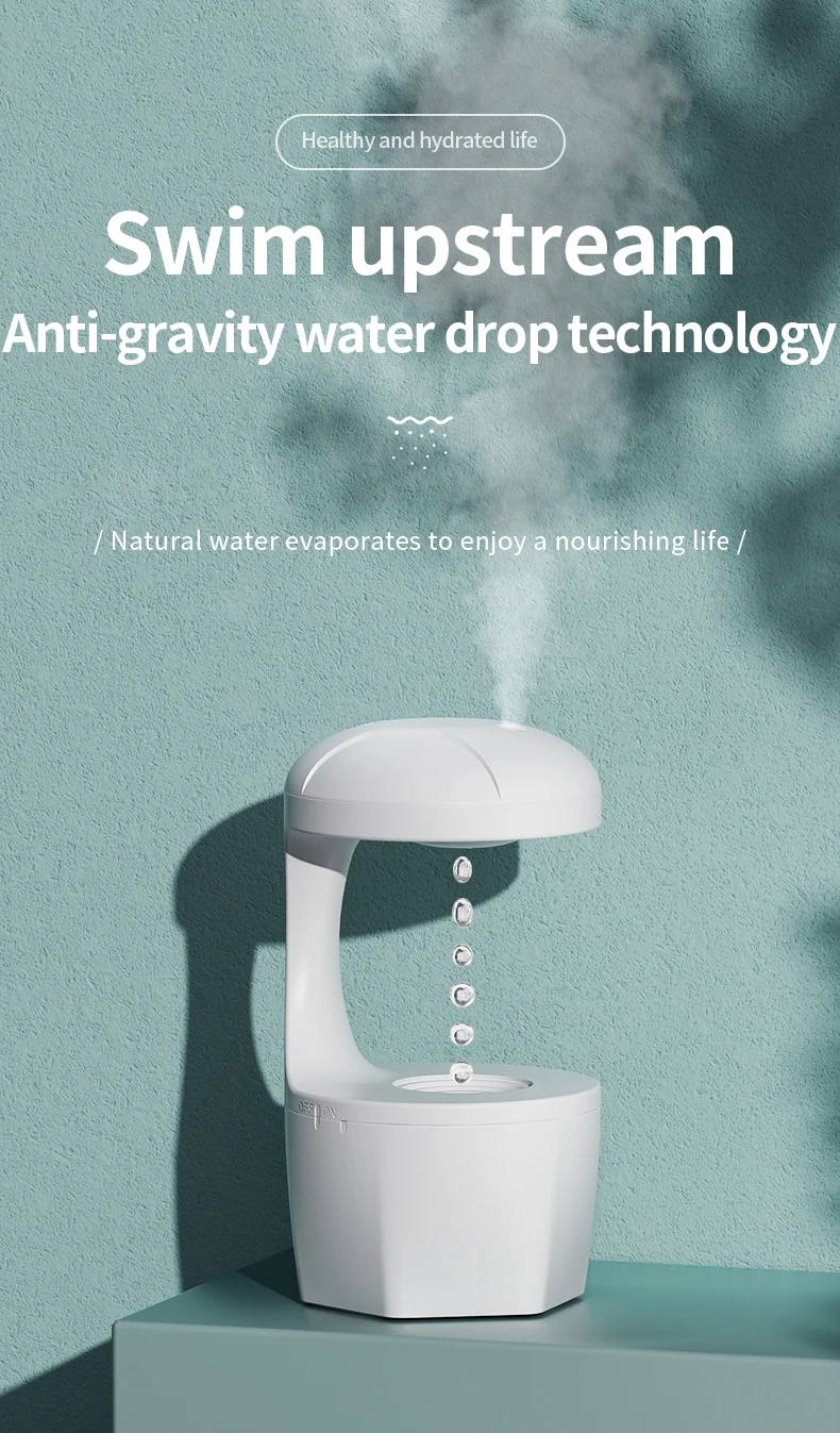 New Arrival Portable 800ml H2o Anti Gravity Usb Air Water Droplet Cool ...