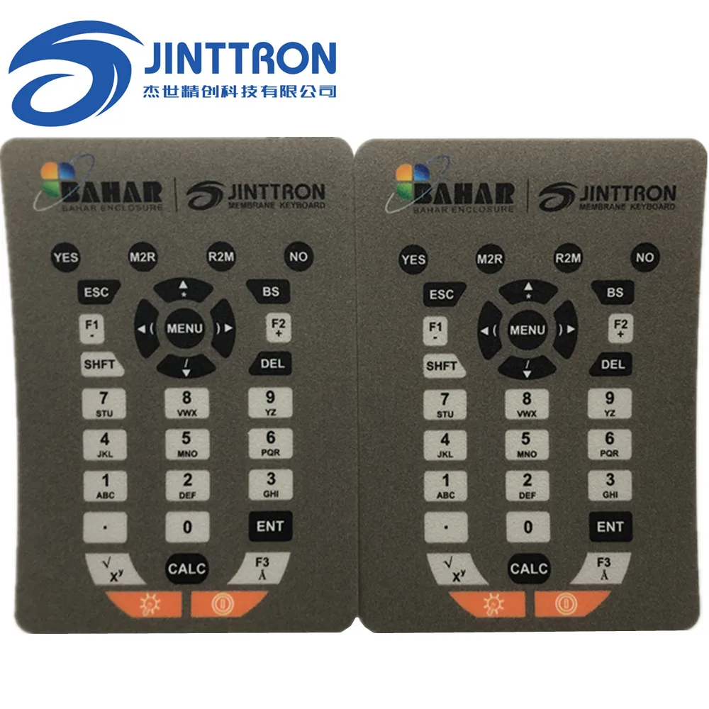Custom Pc Front Overlay Membrane Keypad Switch Panel With 3m Adhesive