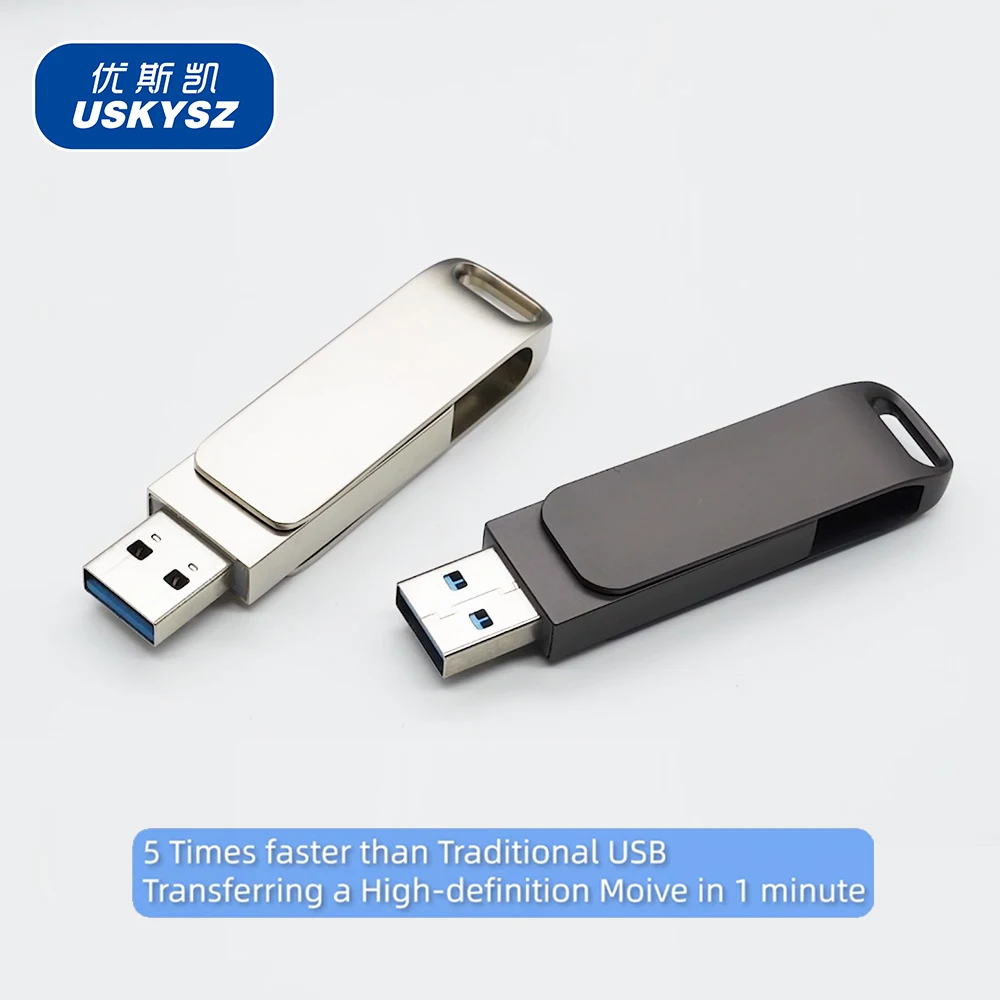 Pendrive Customize Logo USB 3.0 Type-C 2in1 Metal 1TB 128GB 8GB 64GB Cles USB Stick Promotion Gift OTG USB Flash Drive
