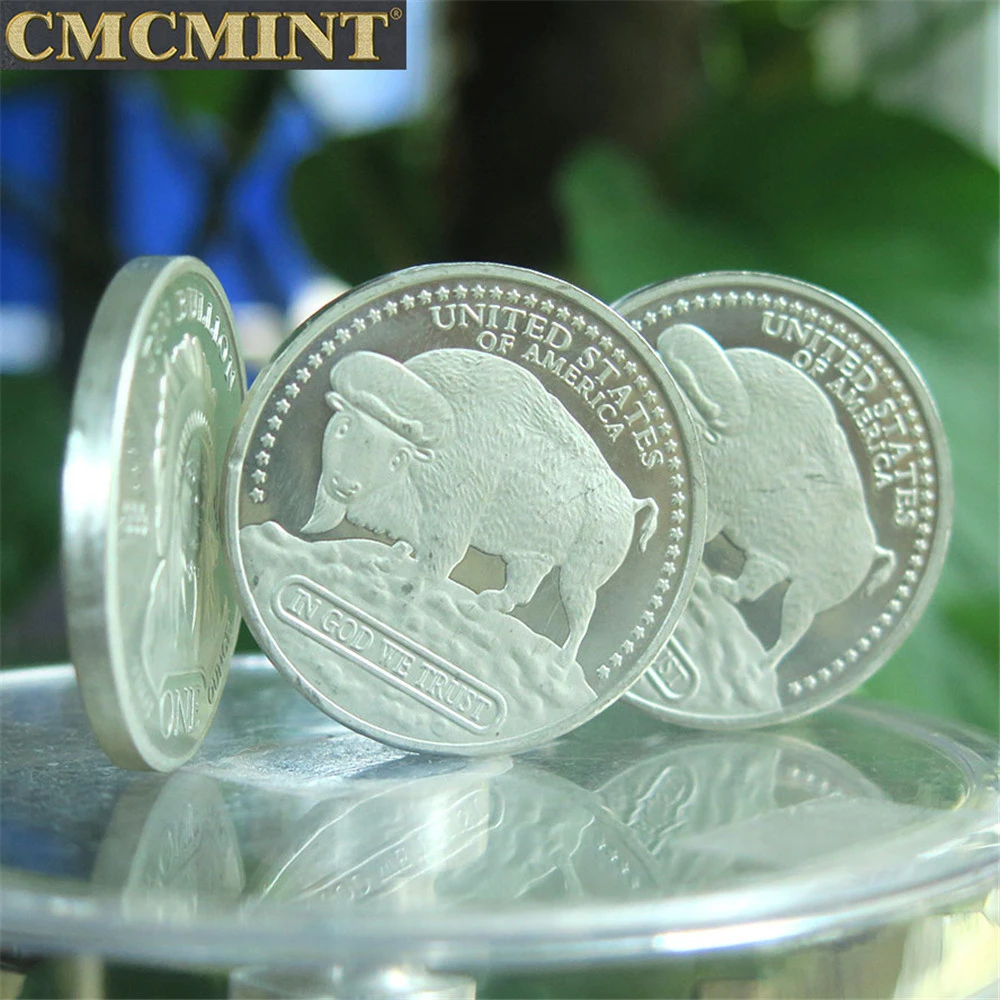 도매 주문 금속 1 Oz 주석 인도 버팔로 라운드 도전 동전| Alibaba.com