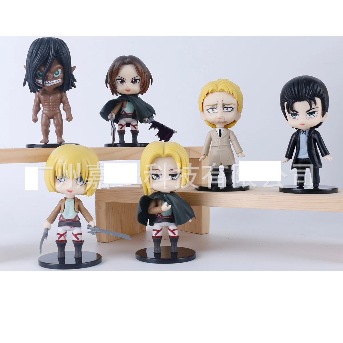 6PCS/SET 10CM Shingeki No Kyojin Eren Hanji Ani Ackerman Collect