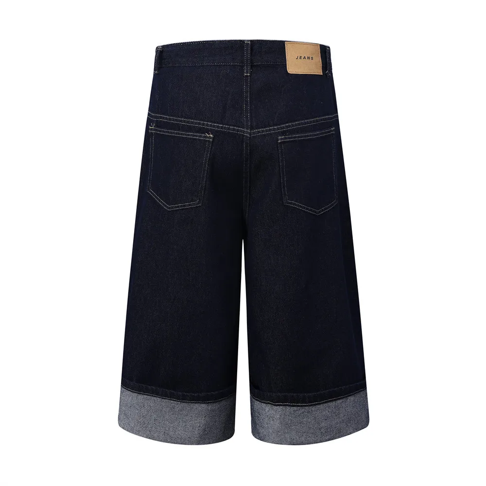 Clothing Manufacturers Raw Denim Straight Loose Custom Denim Shorts Men Men's Shorts