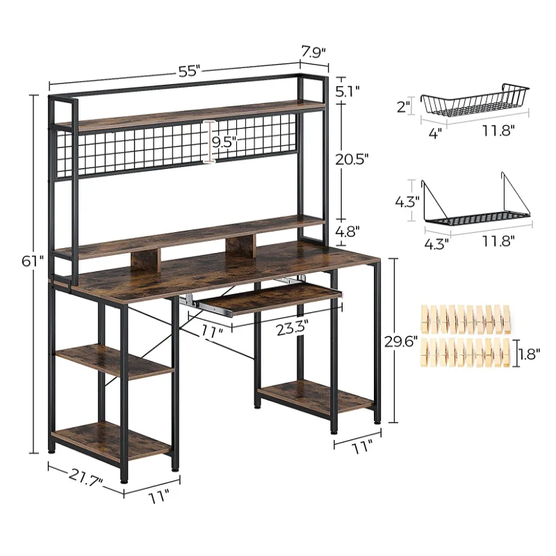 Stable Home Office Furniture Practical Design Wood Edge Desk Table With