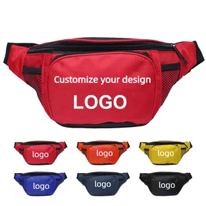 Factory Custom Pouch Waist Bag For Men Women Polyester Fanny Pack Crossbody Running Belt Bag Sport Chest Bum Waist Bag With Logo