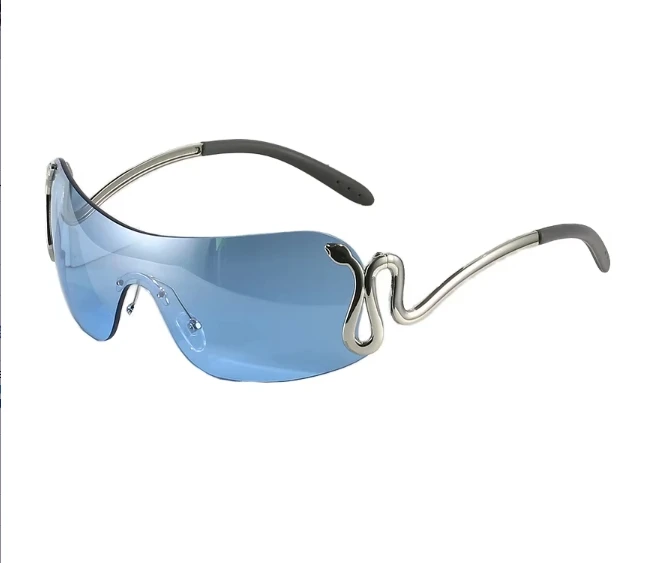 Uemi Luxury Snake Decorated Metal Frame Sunglasses New  display picture 1