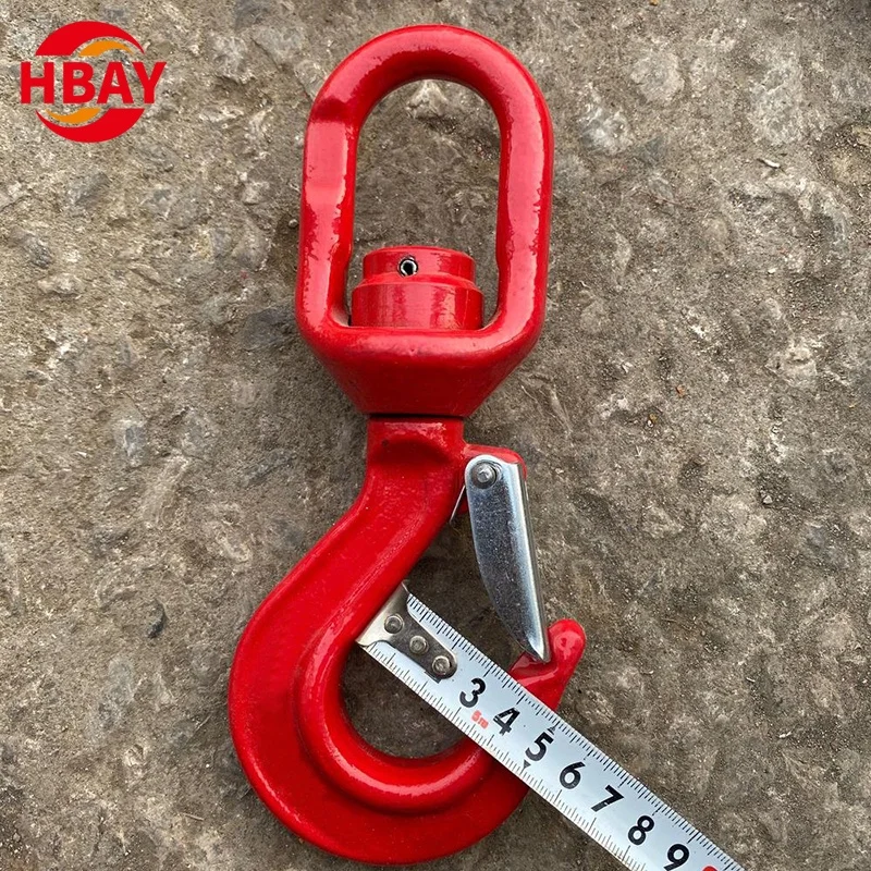 Rotating Bearing Hook with Ball Bearing - Durable Steel Construction for Crane, Rigging, Construction Equipment