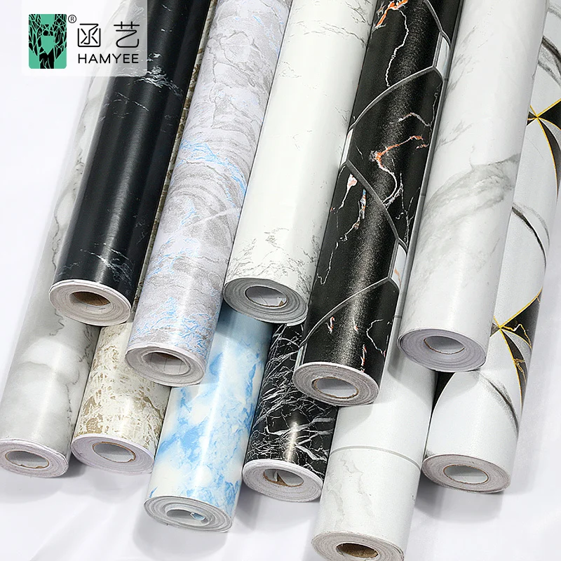 Alternative marble pvc sticker wallpaper peel and stick wall paper for hotel decoration