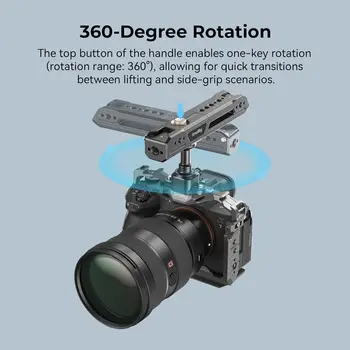 For Aluminum Alloy Rotating Top Handle with NATO Clamp Lightweight Universal Compatibility Camera Cage Accessory detail image