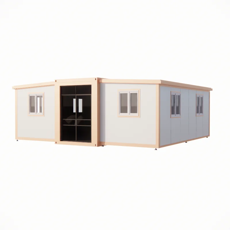 Mobile Foldable Double Winged Container House 40ft & 20ft Integrated Folding Expansion Home factory