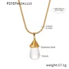 P2107-collar transparente dorado