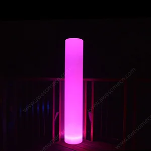 Contemporary 16-Color Cylinder LED Floor Lamp with Remote Control Modern Design for Home Living Room Hotel & Garden Decoration