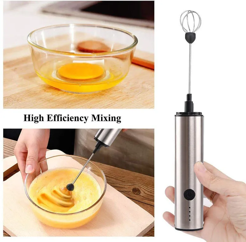 Electric Handheld Hand Automatic Drink Mini Manual Milk Frother Foamer Machine Usb Rechargeable Foam Maker