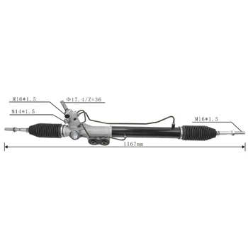 Auto Power Steering Gear Rack For Nissan Navara D40 49200-3X03A