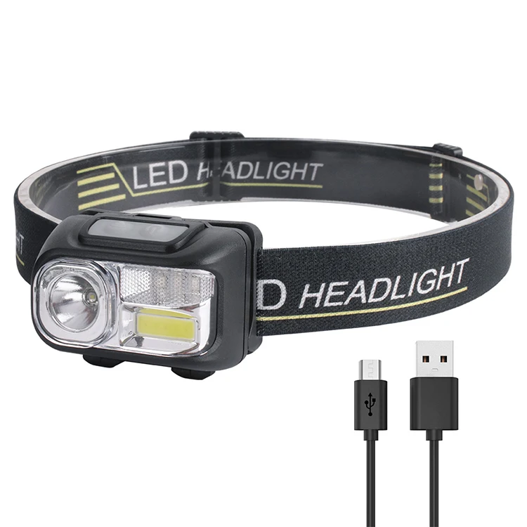 USB Rechargeable High Power Bright Sensor Headlamp XPE COB Induction LED Head Light White Red Blue Lighting for Bicycle Fishing