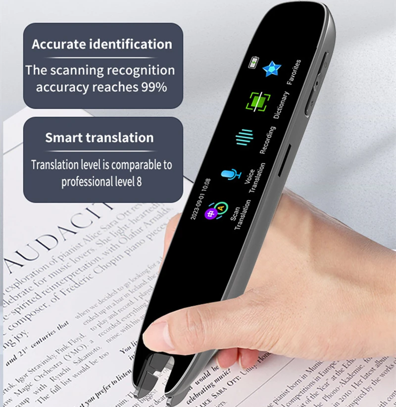 Smart Voice Scan Translator Pen MultifunctionTranslation Real Time Language Translator Business Travel Abroad Dictionary Pen