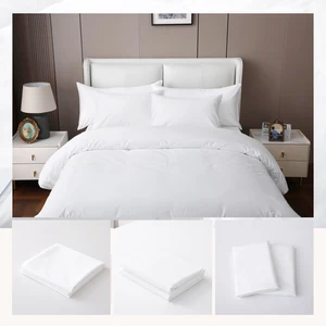 OEM Custom Logo/Size Luxury Hotel Style Bed Sheet Set 4 Pieces for Home & Hospitality