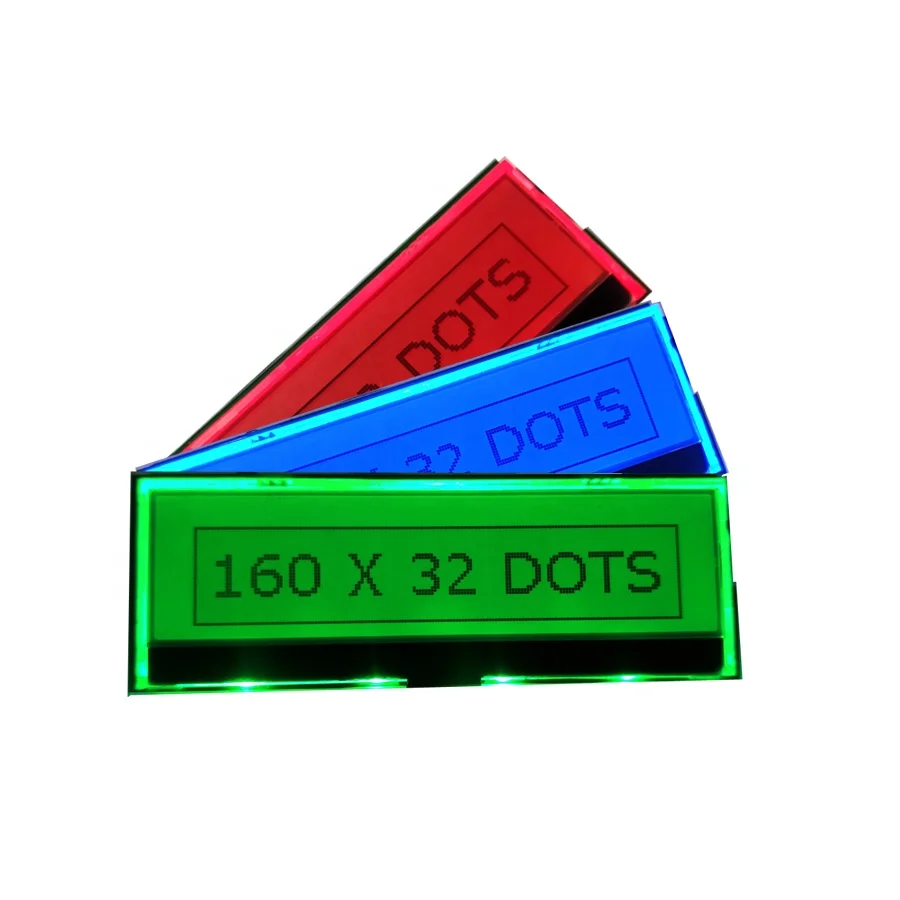 16032 LCD Module RGB LED Backlight Radio Screen Car Display Tachograph LCD 160x32 Dot Matrix LCM Graphic LCD Display