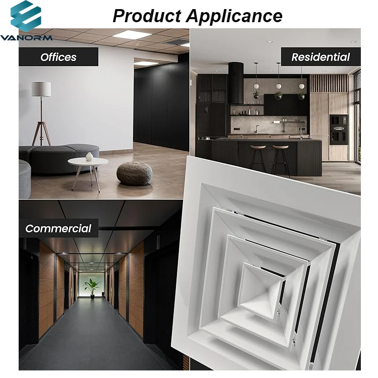 Square Aluminum Ceiling Diffuser