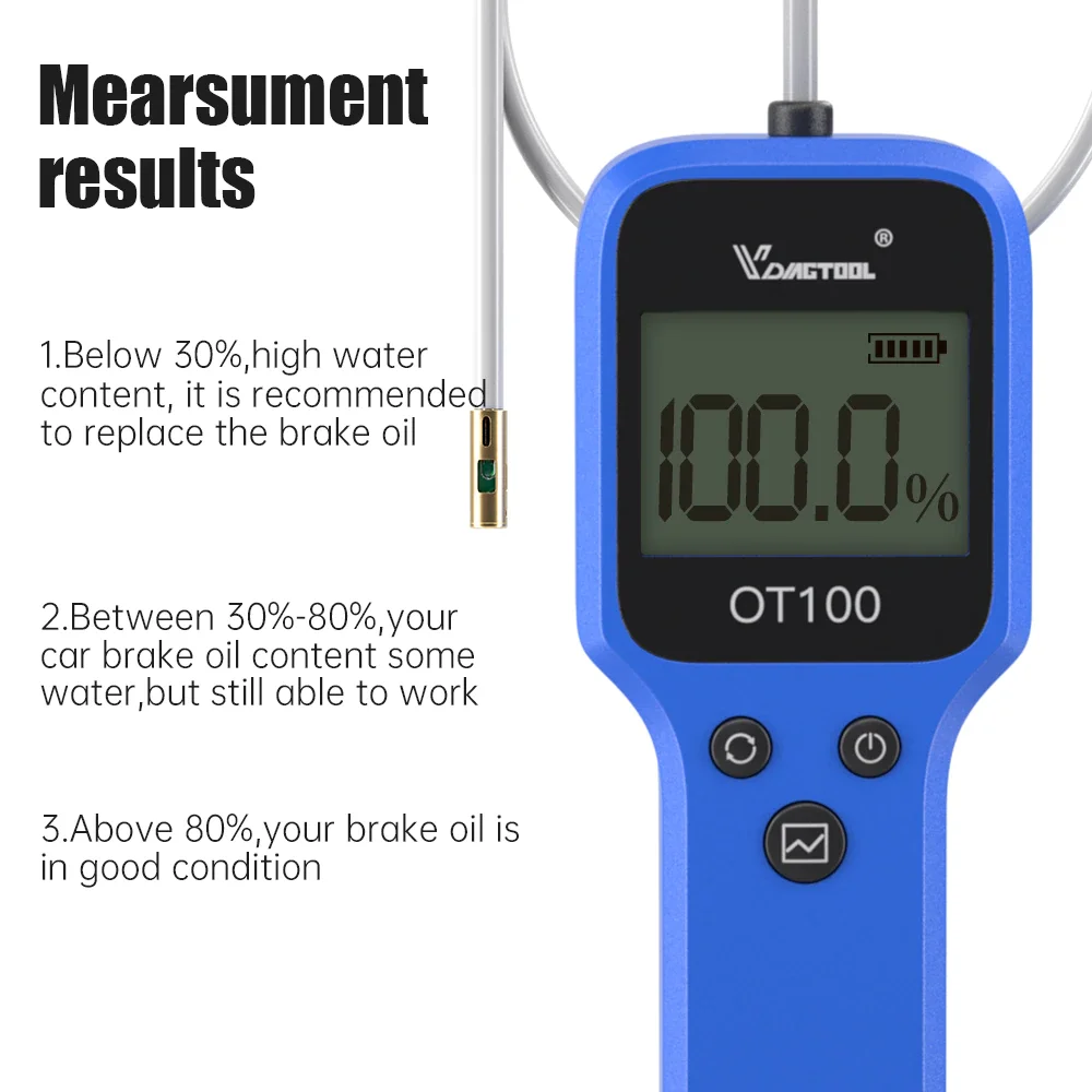 Vdiagtool OT100 Engine Oil Tester Oil Quality Detector With LED Display for Car Gas Analyzer Oil Checker with Sound Alarm