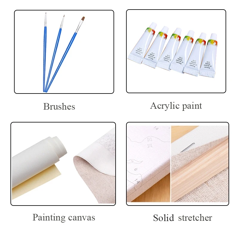 Sexy Woman Nude Back Framed Oil Painting By Numbers On Canvas Paint By