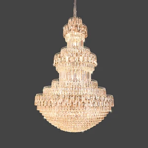 High Quality Project Design Large Hotel Crystal Chandelier Modern Luxury Hanging for Lobby Staircase