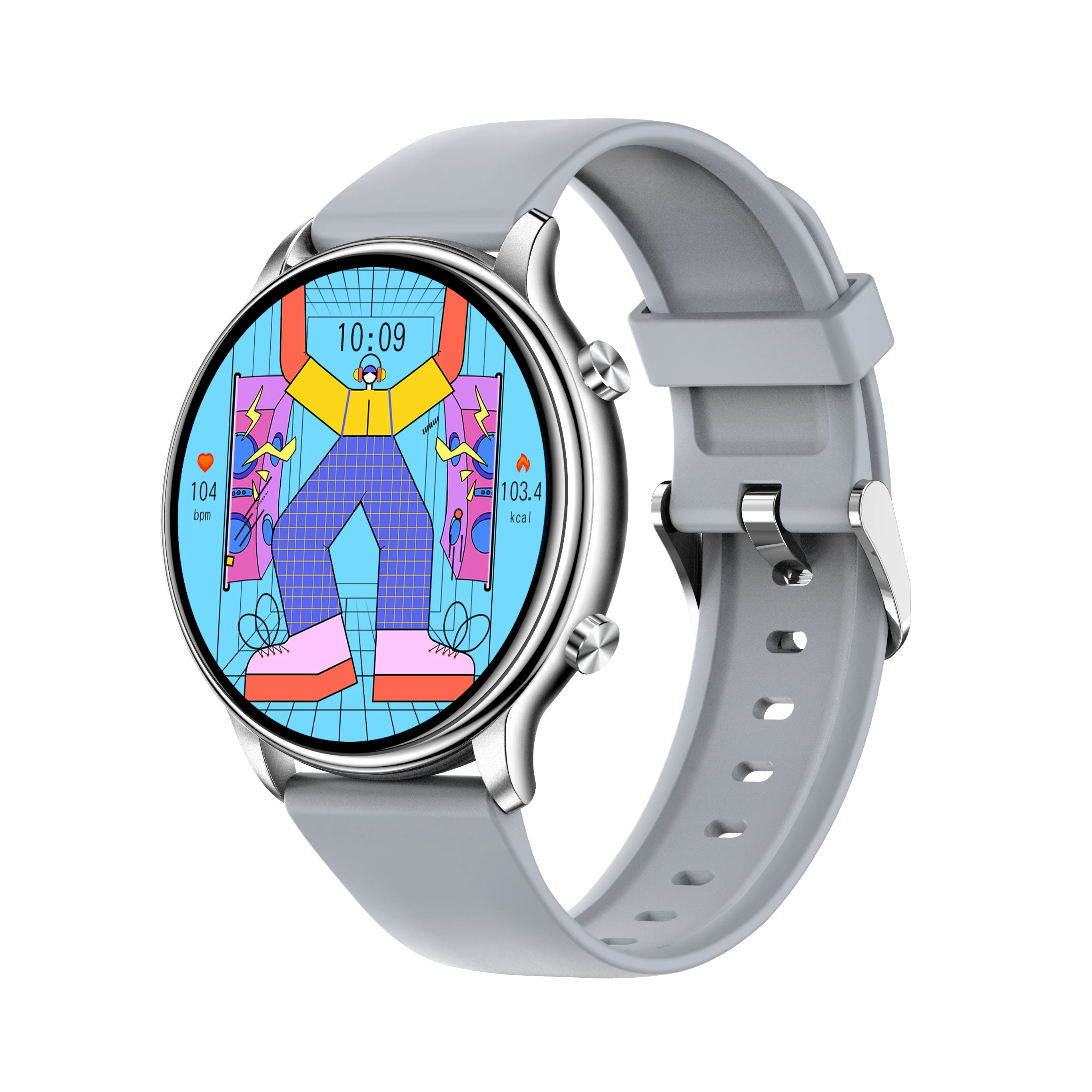 Reloj inteligente para hombre y mujer, pulsera con batería de