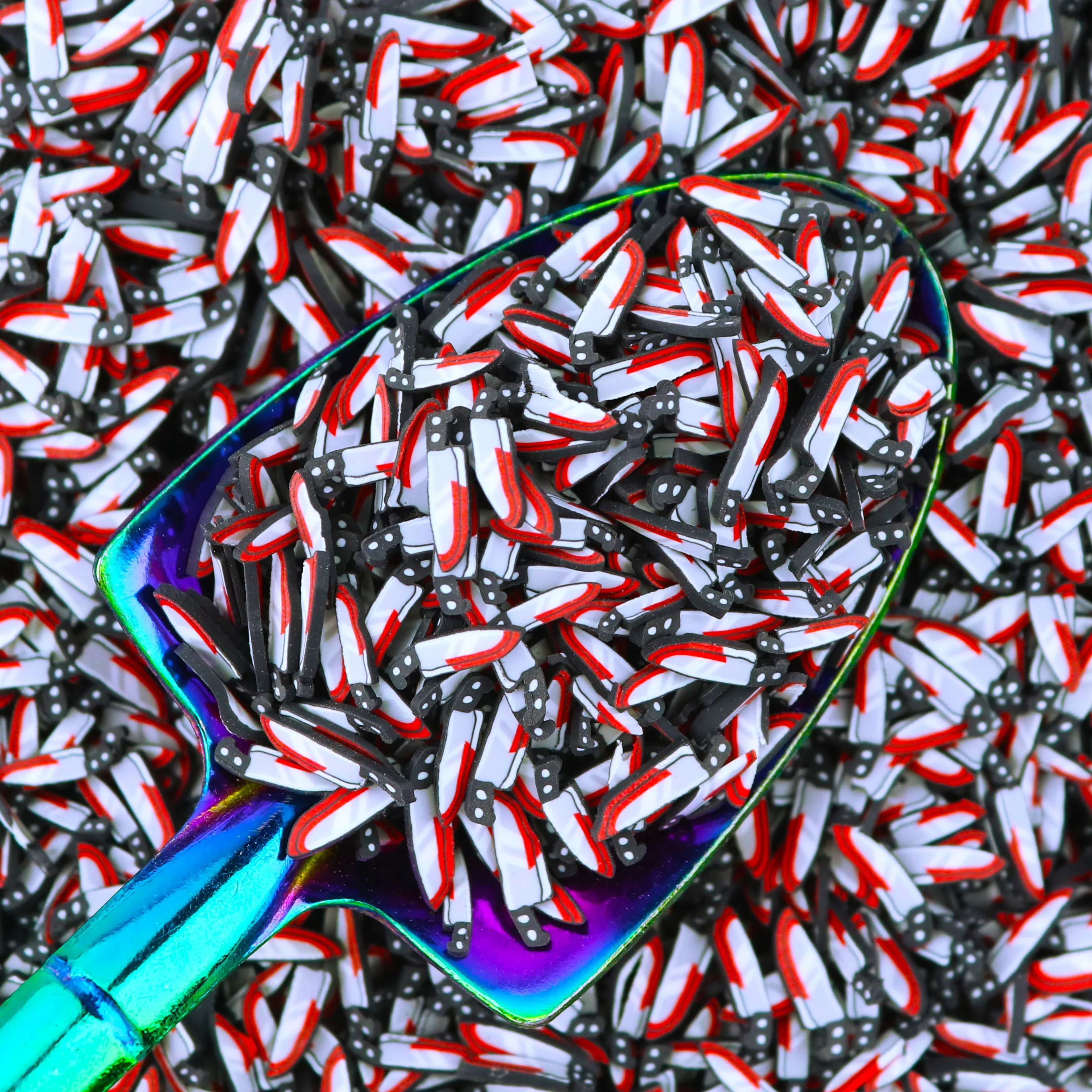 1KG DIY Crafts Halloween Bloody Knife Polymer Clay Slices Sprinkles for Slime Crafts Supplies
