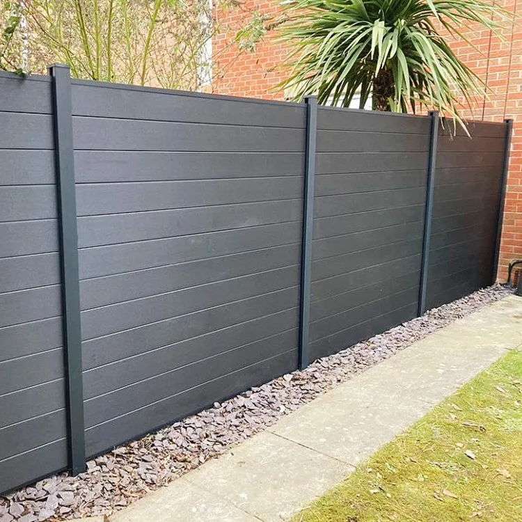 Composite Garden Fence With Metal Aluminium Posts Fencing Moden Design ...