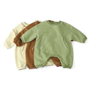Custom Children's Newborn Fleece Cotton Jumpsuit Baby Sweater Onesie Rompers for Kids