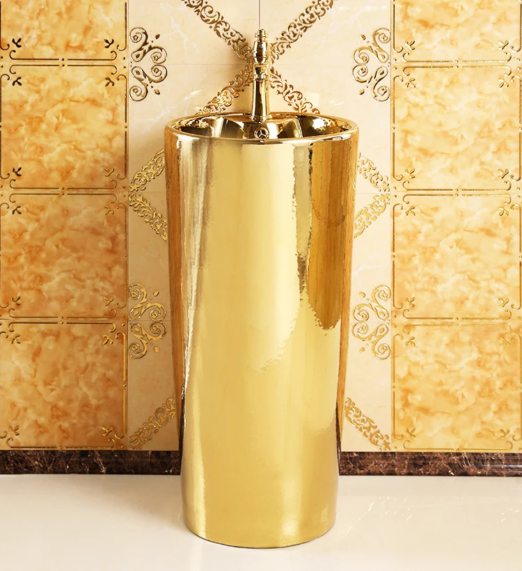 Golden Bathroom Set Luxury Sanitary Ware Ceramic Gold Toilet And Sink