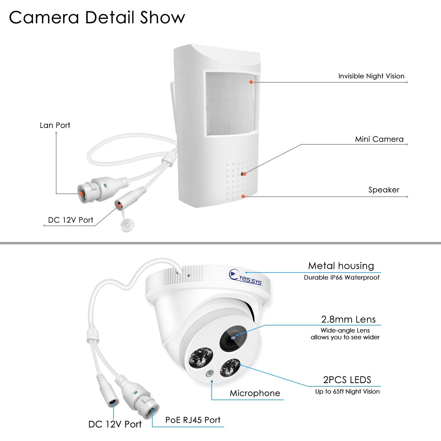 Eyessys Security Camera System 8mp 8ch 2 Way Audio Dual Light Poe Nvr