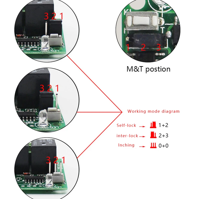12V Relay Module 4-Channel Receiver Board with Light Wireless Remote Control Switch 315/433.92 MHz RF Transmitters for Garages
