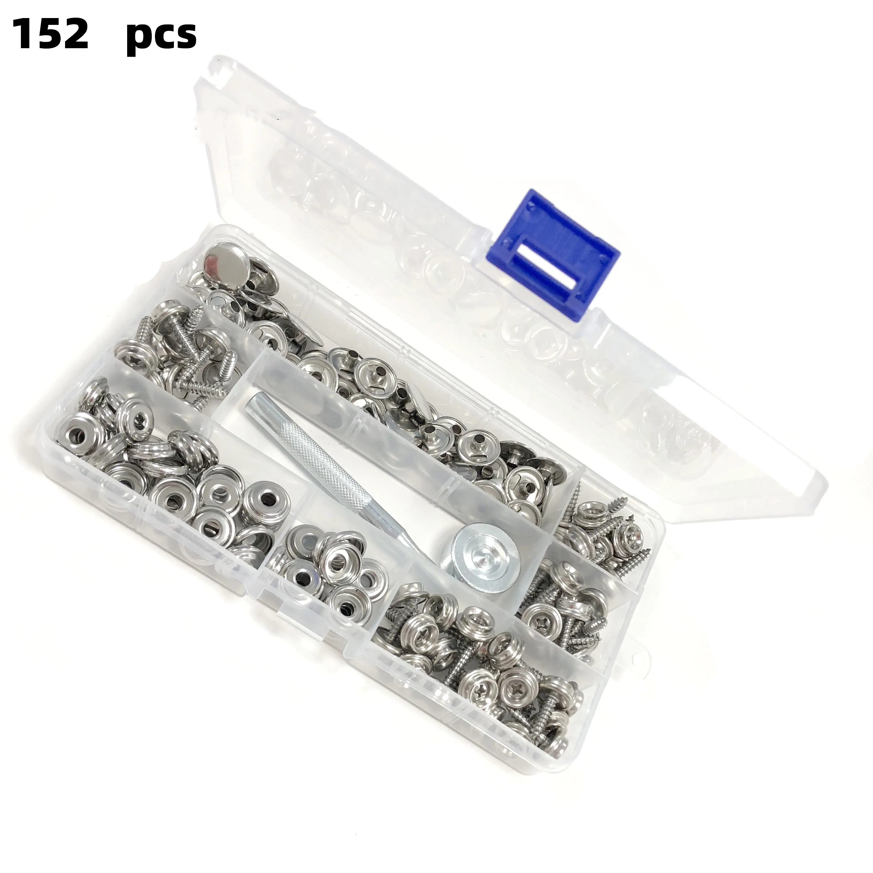 160 pcs snap Buttons,snap Fasteners kit 15mm Stainless Steel Snaps
