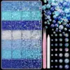 28 grilles bleu + perle