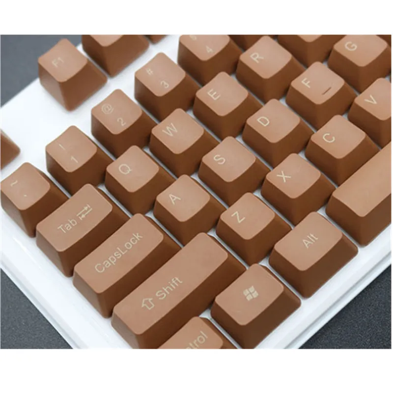 light brown keycaps