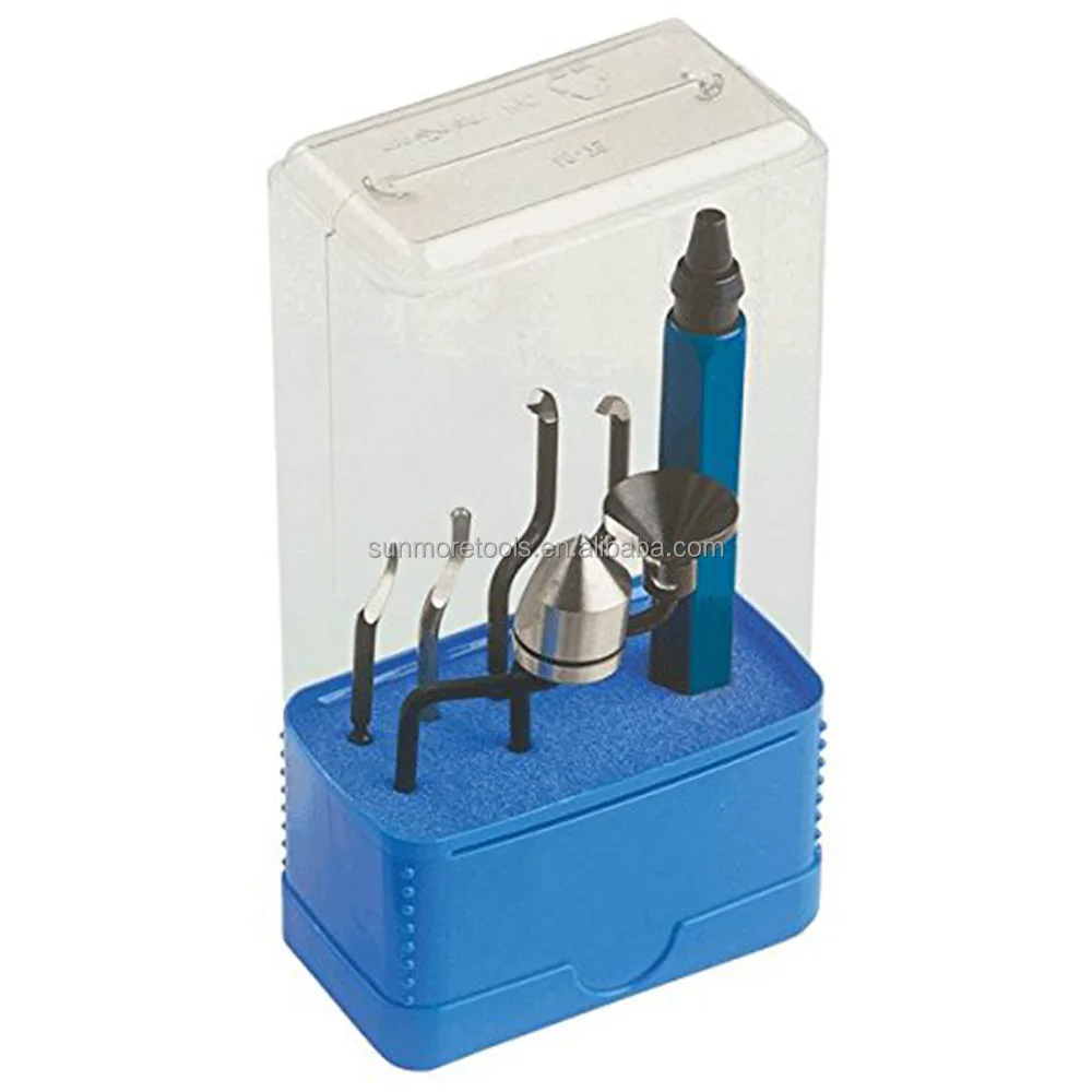 7pc Aluminium Deburring Tool Kit Deburr Cutters Set,Rotary Deburr