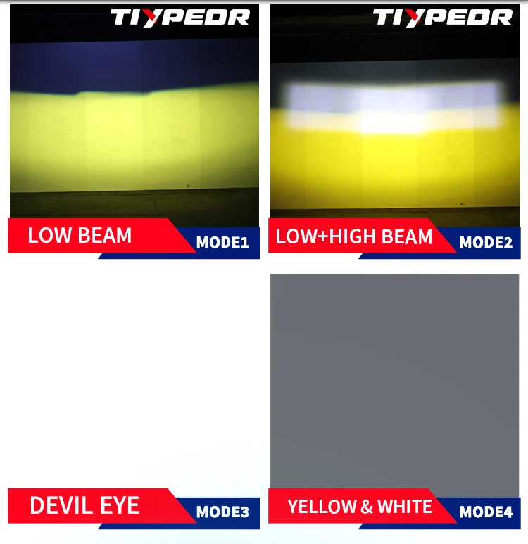 product tiypeor 25 bi led lens fog lights auxiliary spotlight work lamp driving lightfor motorcycle 4x4 off road  truck suv atv-6