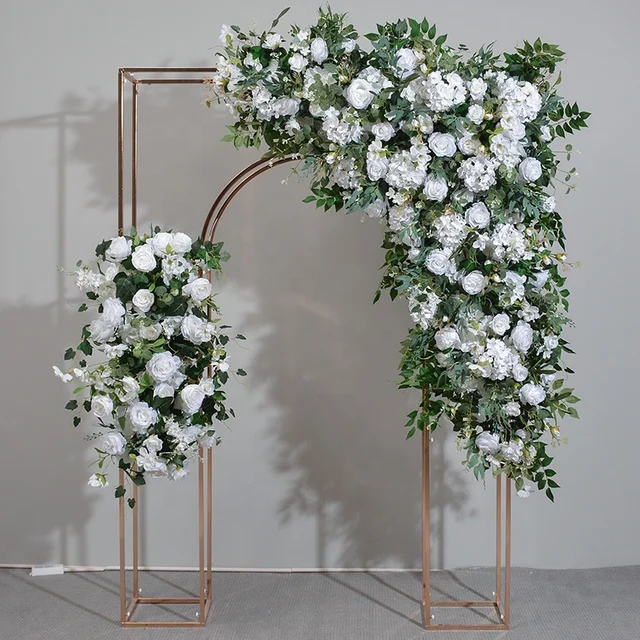 Wedding Decorations Artificial Flower Arrangements for Round Backdrop Stand and Circle Arch Frame