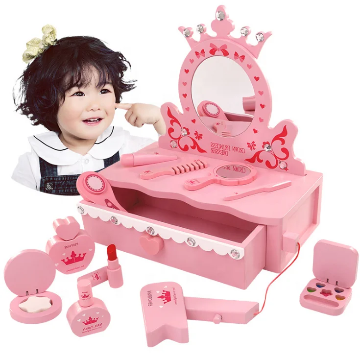 Подарочный маленький деревянный игрушечный столик для девочек
