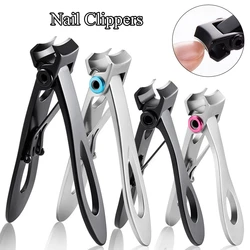 K143  8 Pcs Set Nail Clipper Trimmer Black Stainless Steel Nail Cutter Files Ear Pick Nail Scissors Tools Manicure Pedicure Set