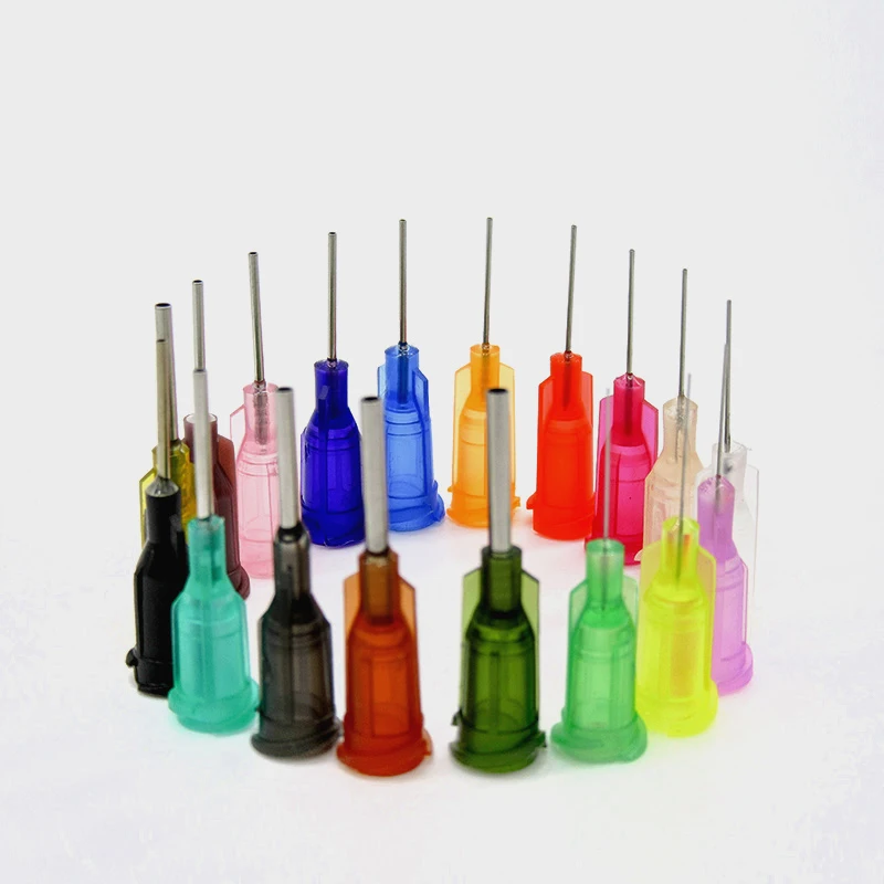1/2 Inch Threaded Plastic and Stainless Steel Needle Dispensing Blunt Tips Dispensing Glue Needle Industrial Disposable Needle
